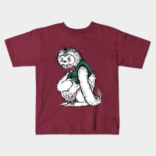 Silly Sloth with a Nice Tuxedo Vest and Bow Tie Kids T-Shirt
